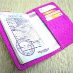 Snakeskin Passport Cover. Hot pink leather passport holder.