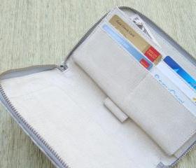 Snakeskin zippy wallet. Leather Wallet.